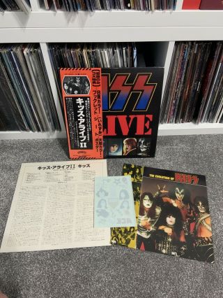 Kiss - Alive Ii - Japan Pressing Obi Mega Rare Vinyl,  Stickers