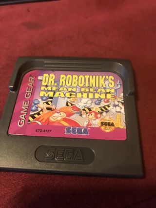 Rare Game Gear Video Game Dr.  Robotics Mean Bean Machine