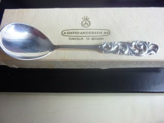 David Andersen Solid Silver Spoons Norway 830s Art Nouveau Boxed