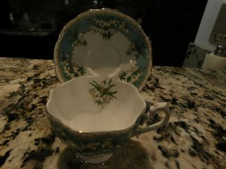 Vintage Queen Anne English Bone China Cup & Saucer Set Marilyn Flower 2