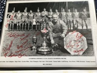 Rare Liverpool Fc Signed League Champions 1965/66 Not Salah Klopp