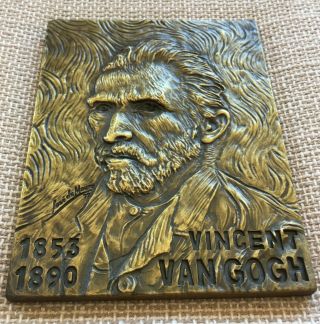 Antique And Rare Bronze Medal Of Famous Painter Vincent Vangogh,  1972