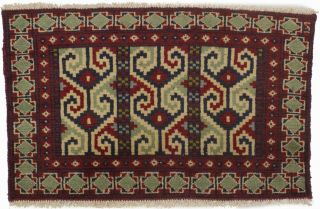 Rare Tribal Design Handmade Vintage 2x3 Small Turkoman Oriental Rug Home Carpet