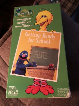 Sesame Street Getting Ready For School Vhs Video Tape 1987 Rare Vintage