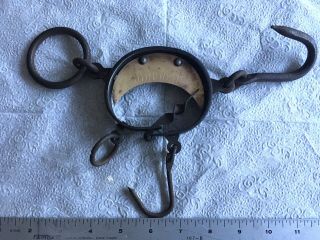 Vtg Buffalo Scale Hanging Brass & Iron Mancur Scale 100 Kilos Antique Old Tool