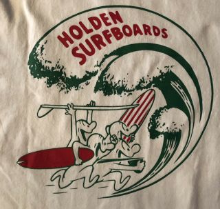 Holden Surfboards Xl White Surfing T - Shirt Huntington Beach California Surf