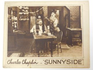 Sunnyside Rare 1919 Charles Charlie Chaplin Silent Film Comedy Movie Lobby Card