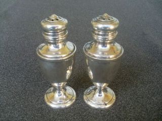 Vintage Sterling Silver Salt & Pepper Shakers Pair