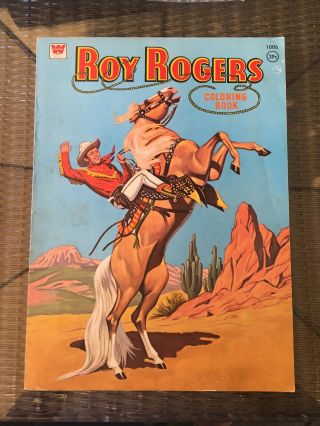 Rare Vtg 1946 Roy Rogers Trigger Horse Coloring Book Whitman Collectible Toy