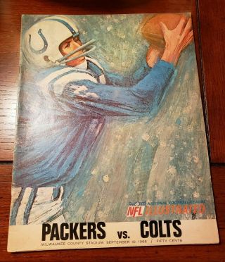 1966 Henry Jordan Signed / Auto Packers / Colts Nfl Football Program Rare