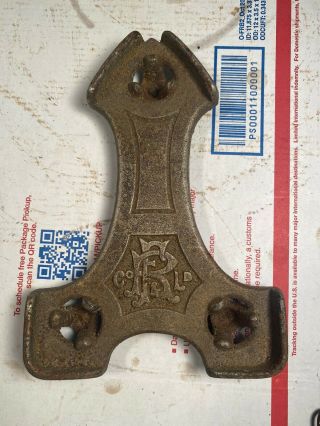 Very Early Antique Cast Iron Sad Iron Trivet Holder