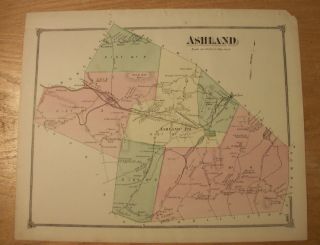 1875 Map Of Ashland Ma From Beers 
