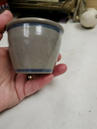 Small Salt Glaze Crock 2 3/4 X 2 3/4 EUC 3