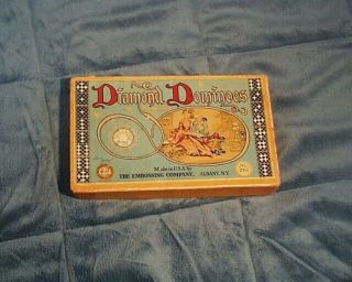 Antique Diamond Dominoes By Embossing Company Made In U.  S.  A.
