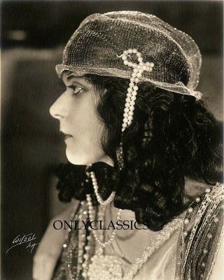 1917 Theda Bara Witzel Photograph Rarest Antique Silent Film Vamp 8x10 Photo