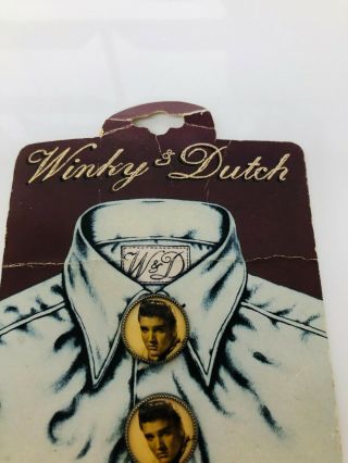 Rare Vintage Elvis Presley Picture BUtton Set Winky & Dutch 2
