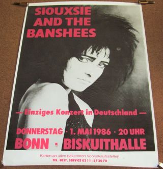 Siouxsie And The Banshees Rare Concert Poster Thursday 1st May 1986 Bonn Germany