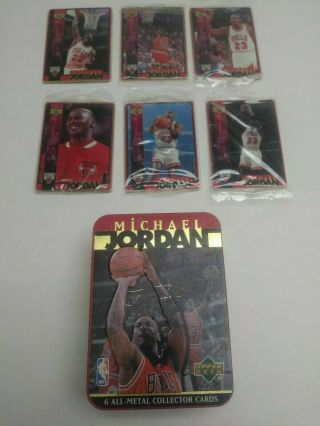 1996 Upper Deck Michael Jordan (6) All Metal Collector Card Set Rare Ssp