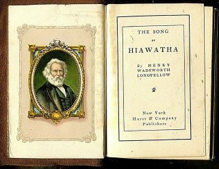 ANTIQUE THE SONG OF HIAWATHA LEATHER BOUND,  © 1898 HENRY WADSWORTH LONGFELLOW 3