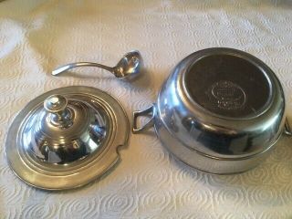 Pewtarex Soup Tureen,  Lid and Ladel 3