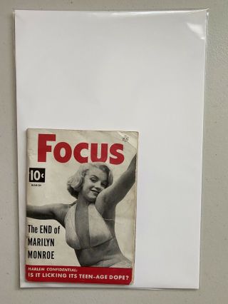 Rare Focus Pocket Digest1953 Marilyn Monroe Cover Cheesecake Pin Up Centerfold