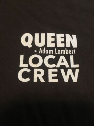 Rare Queen,  Adam Lambert Xl Tour Brown T - Shirt Local Crew