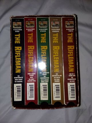 The Rifleman Starring Chuck Connors Volumes 1 - 5 Vhs Box Set Cib Rare