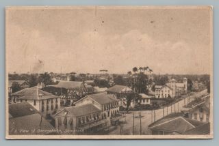 Georgetown—demerara Guyana Rare Antique Postcard—city View Ca.  1930s