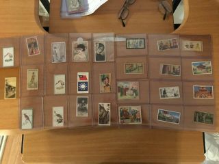 Large Coll 1 - 4 Of 25 Old Antique - Chinese Cigarette /tobacco Cards - China $29
