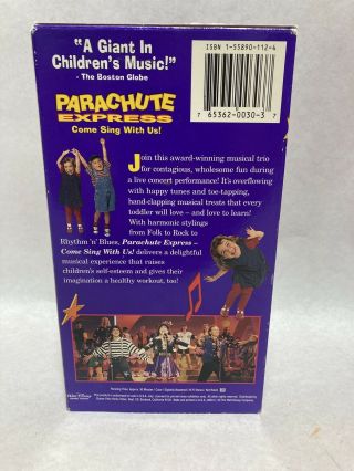 Parachute Express Come Sing With Us Disney rare kids sing a long VHS 1998 3