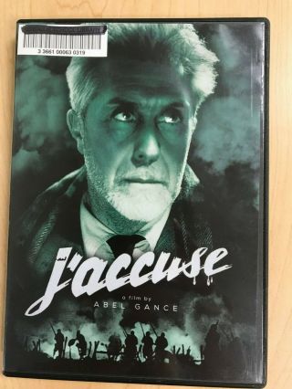 Jaccuse A Film By Abel Gance R1 Dvd Ntsc Format Vgc Rare