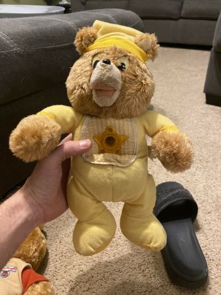 Vintage Yellow Teddy Ruxpin Very Rare Bear Nighty Lite Withtag