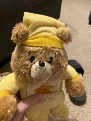 Vintage Yellow Teddy Ruxpin VERY RARE BEAR Nighty Lite withTag 2