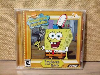 Vintage 2002 Spongebob Squarepants Employee Of The Month Pc Game Cd - Rom.  Rare