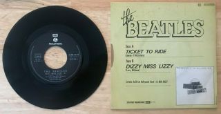 RARE FRENCH SP THE BEATLES TICKET TO RIDE 2