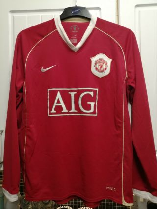 Vintage Manchester United Long Sleeve Nike Shirt 2006 Medium Mens Rare