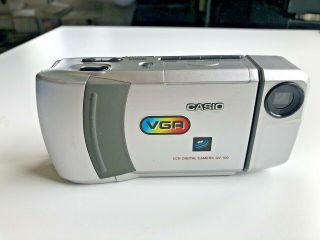 Rare Vintage Casio Qv - 100b Color Lcd Digital Camera - Rare