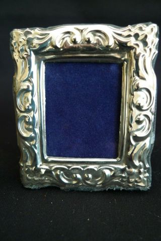 Antique Sterling Silver Picture Frame Thomas F Brogan Tiny Rectangle 3 " X 2 1/2 "