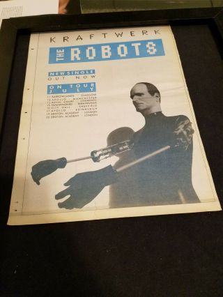 Kraftwerk The Robots Rare U.  K.  Promo Poster Ad Framed