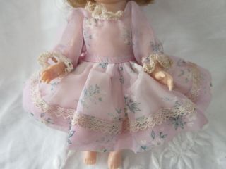 Vintage.  8 " Cosmopolitan Ginger Doll Tagged Flocked Floral Dress No Doll