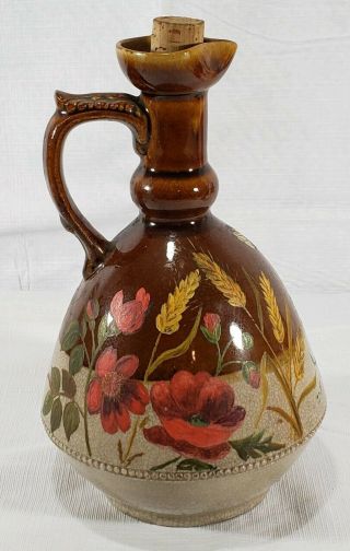 Hand Painted French Depose Antique 1900 ' s Ceramic Pitcher 2