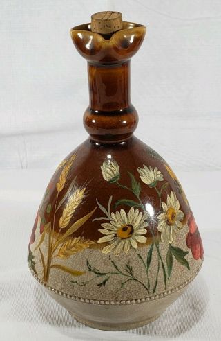Hand Painted French Depose Antique 1900 ' s Ceramic Pitcher 3