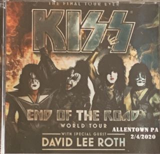 Kiss Live Allentown Pa 02/04/2020 Cd Rare End Of Road David Lee Roth Van Halen