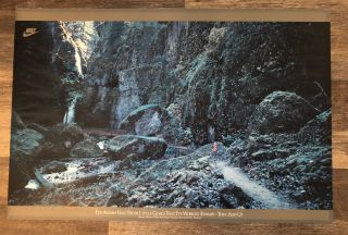 Rare Vintage 1980s Nike Stacy Allison Mountaineering Poster 36 X 24