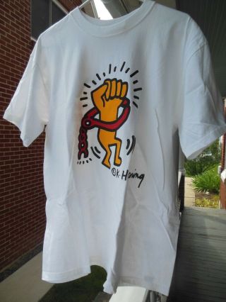 Keith Haring T - Shirt (xl) Tibetan Freedom Concert 2003 (rare) Pop Shop Nyc
