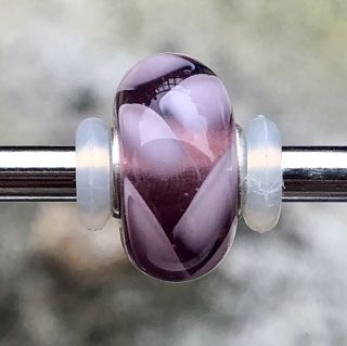 Trollbeads Rare Purple Braid Unique Ooak Murano Glass Bead 2