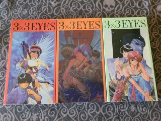 3x3 Eyes Vol 1 3 & 4 Altered States Orion Not 4 Kids Animation Vhs Horror Rare