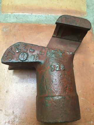 Steel City Pipe Bender Red Cast Iron Pre - Owned Antique