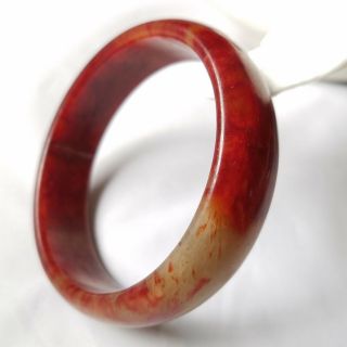 Natural Color Chinese Jade Carving Bangle Bracelet Id 57.  9mm