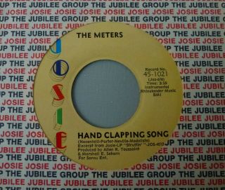 Rare Soul Funk The Meters Hand Clapping Song 1970 Josie Us 45 Ex -